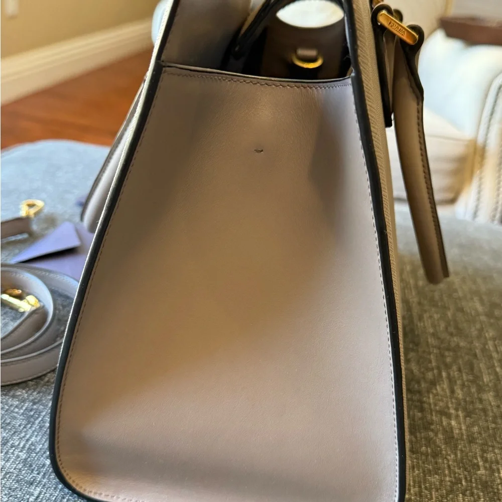 Prada Gray Leather Tote Bag - Picture 5 of 7